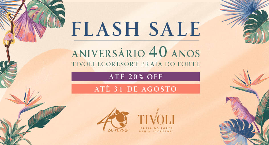 Oferta flash sale valida até o dia 31 de agosto com 20% off em hospedagens de agosto a março de 2026