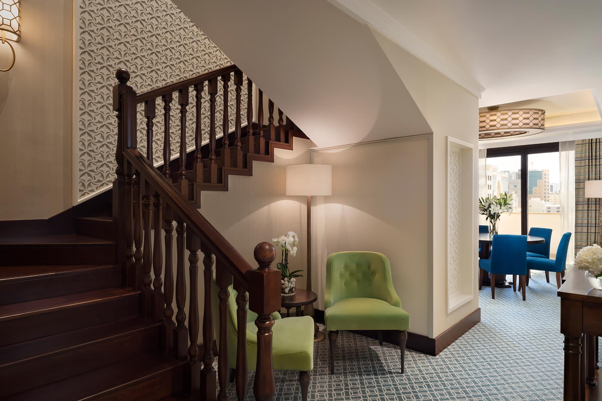 Al Najada Doha Hotel by Tivoli - Duplex Suite Staircase