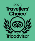 Tripadvisor stamp Travallers Choice 2023 winner