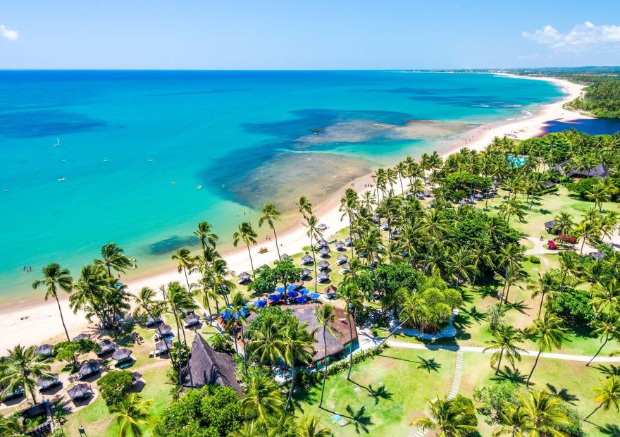 vista aerodinâmica da praia do forte